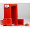 The Equipment Lock Company Rolling Door Lock secures the handle of a roll up door in the downward position RDL-KA - alternate 3